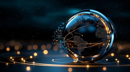 Innovative global connectivity digital sphere visual content futuristic design aerial view technology and networking concepts for seo impact