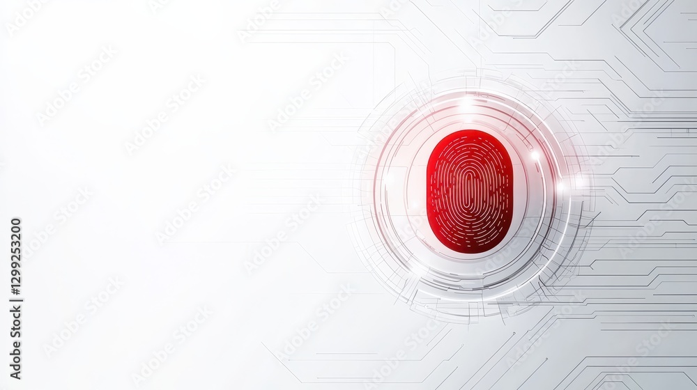 Poster fingerprint traces on circuit board, exploring security in technology and data protection