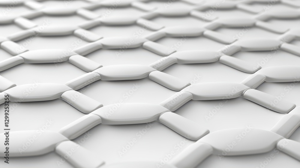 Poster white hexagonal pattern background, seamless geometric texture for modern and minimalist designs