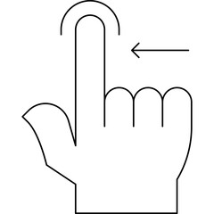 Obraz premium Drag Left icon single vector illustration