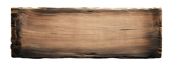 Piece of wood empty sign with transparent background Generative AI