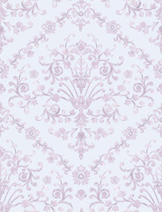 Damask seamless watercolor pattern element. Vector classical luxury old fashioned damask ornament, royal victorian seamless texture for wallpapers, textile. Vintage exquisite floral baroque