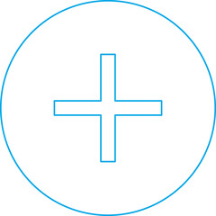Obraz premium Plus icon single vector illustration