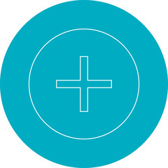 Obraz premium Plus icon single vector illustration