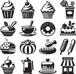 color icons of bakeries