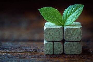 Natural Elements Wood and Mint Leaf