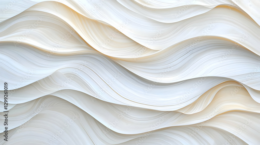 Aufkleber abstract white wave pattern with subtle color variations and repeating design