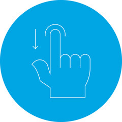 Drag Down icon single vector illustration