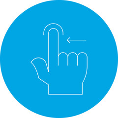Drag Left icon single vector illustration