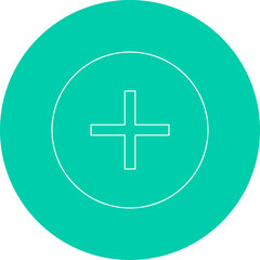 Obraz premium Plus icon single vector illustration
