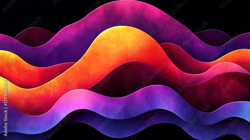 Poster abstract colorful wavy background design for website or app