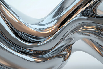 Abstract Chrome Waves