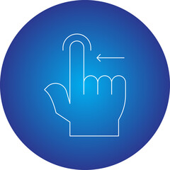 Drag Left icon single vector illustration
