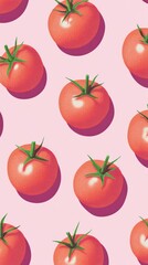 A Fresh and Vibrant Tomato Pattern Design