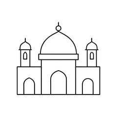 A mosque jeneric vector icon line art