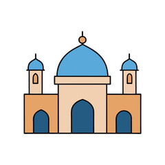 mosque jeneric vector icon line art