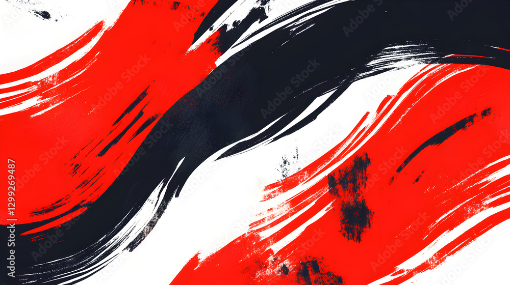 Aufkleber dynamic strokes of vibrant color creating an impactful abstract expression