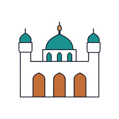 mosque jeneric vector icon line art