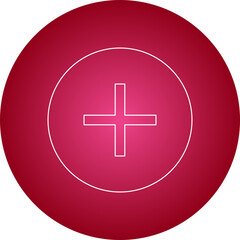 Plus icon single vector illustration