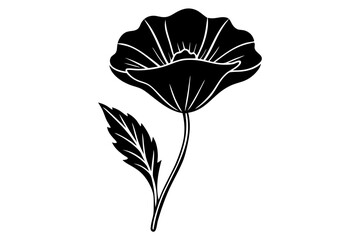 Minimalist California Poppy Vector Art – Botanical Elegance