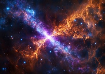 gamma-ray burst projecting a dramatic burst of astronomers' gamma rays in the interstellar space