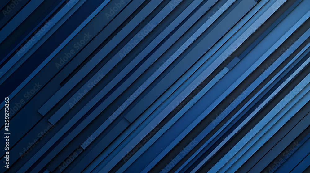 Poster diagonal lines of various blues creating a geometric textured background
