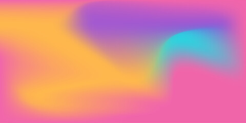 Abstract orange pink blue color gradient blurred modern art background simple waves