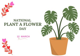 SIMPLE NATIONAL PLANT A FLOWER  DAY TEMPLATE DESIGN  
