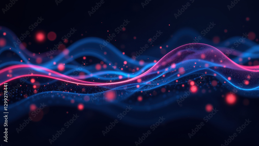 Poster ethereal cloud with bright dots against a dark background, symbolizing ci/cd, docker, kubernetes, de