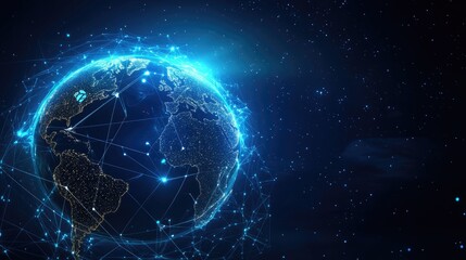 Obraz premium Global Network: Interconnected World
