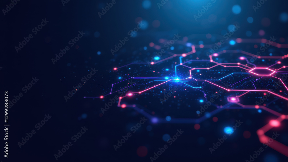 Aufkleber a digital illustration of a network composed of interconnected nodes, representing a complex system 