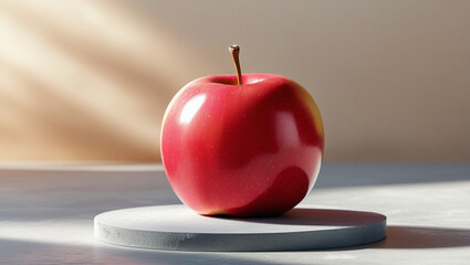 red apple on a white background