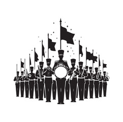 Marching Band silhouette vector illustration