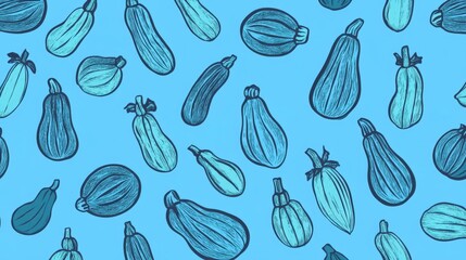 Beautiful Hand Drawn Vegetable Patterns for Kitchen Decor