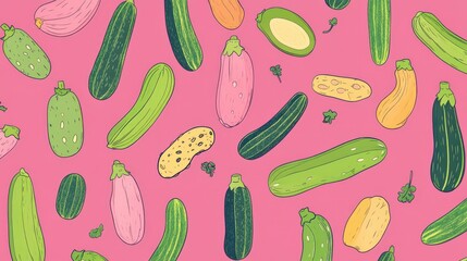 A Delightful Pattern of Colorful Vegetables