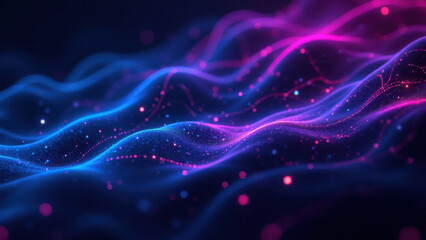 Obraz premium Dynamic abstract background with vibrant energy stream for tech-related themes like CI/CD, Docker, Kubernetes, DevOps.