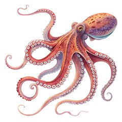 Obraz premium octopus isolated on white or background white