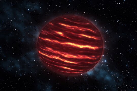 brown dwarf star, faintly illuminating the deep space with subtle radiance