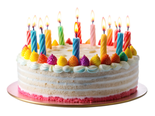 birthday cake isolated on white background