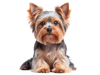 yorkshire terrier on white background