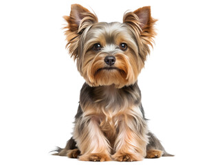 yorkshire terrier on white background