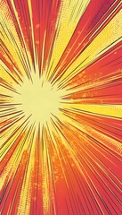 Fototapeta premium A colorful comic style burst radiating from the center