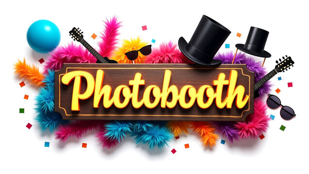 Photobooth flat lay