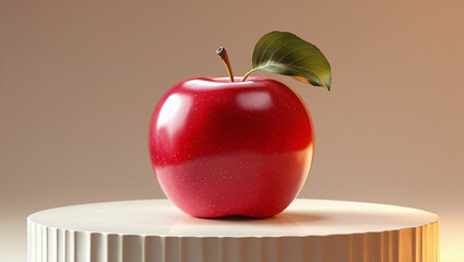 red apple on a white background