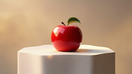 red apple on a white background