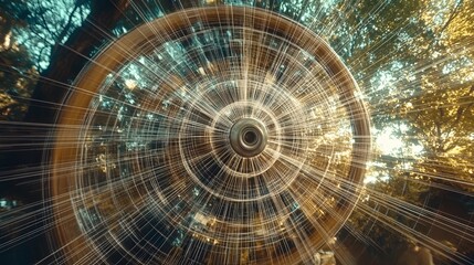 Spinning Bicycle Wheel in Motion