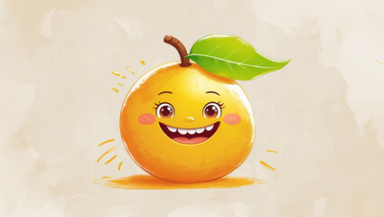 smiling orange face