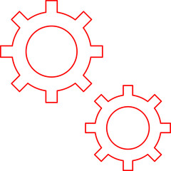 Gears icon single vector illustration