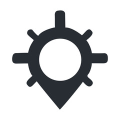 A clean and modern maps icon, ideal for navigation apps, travel websites, or any project related to maps, location, or geography