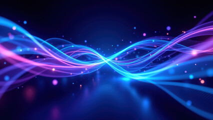 Fototapeta premium Abstract digital cloud with glowing effects for ci/cd and devops themes.